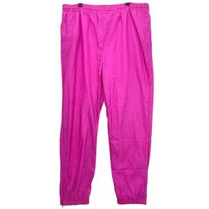 Vintage 80s Casual Isle Pink Windbreaker Pants L Streetwear BarbiecoreGorpcore